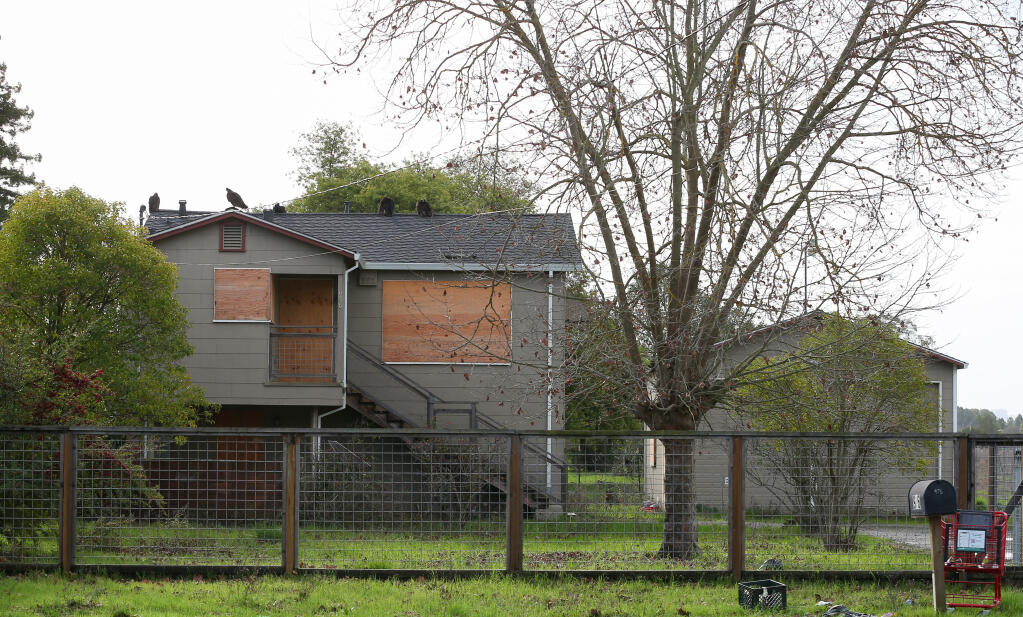 The property at 976 Hearn Avenue is part of a 6-acre land purchase that will be transformed into a new community hub. Photo taken in Santa Rosa, Thursday, Jan. 12, 2023. (Christopher Chung/The Press Democrat)