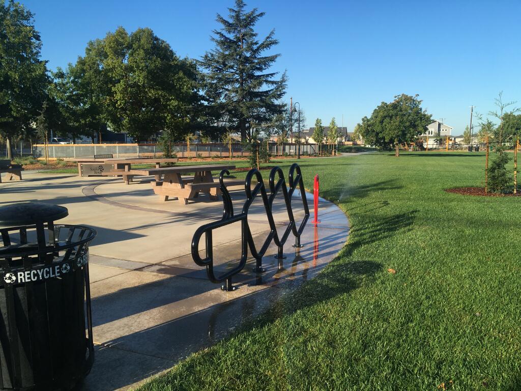 Coffey Neighborhood Park, seen here on Oct. 28, 2020, was reopened in 2020 after being burned in the 2017 Tubbs Fire. In addition to picnic tables, there are ping pong and chess-checkers tables, corn hole games and a dog park. (Courtesy Photo) Oct. 28, 2020