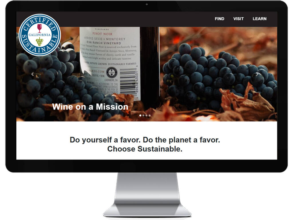 California Sustainable Winegrowing Alliance on April 1 launches CaliforniaSustainableWine.com, intended to help consumers, wine trade and other visitors find sustainable wines, wineries and vineyards in California that are certified with a rigorous third-party audit. (courtesy of California Sustainable Winegrowing Alliance)