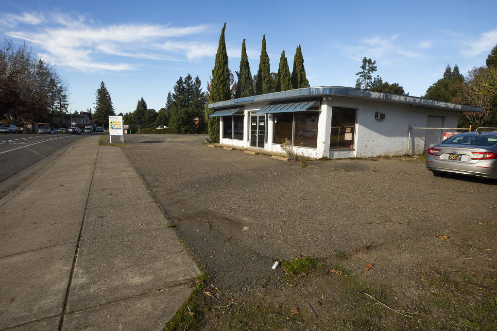 The site of a proposed safe parking program for the homeless living out of their cars at 845 Gravenstein Highway North in Sebastopol. Photo taken on Tuesday, November 30, 2021. (Photo by John Burgess/The Press Democrat)
