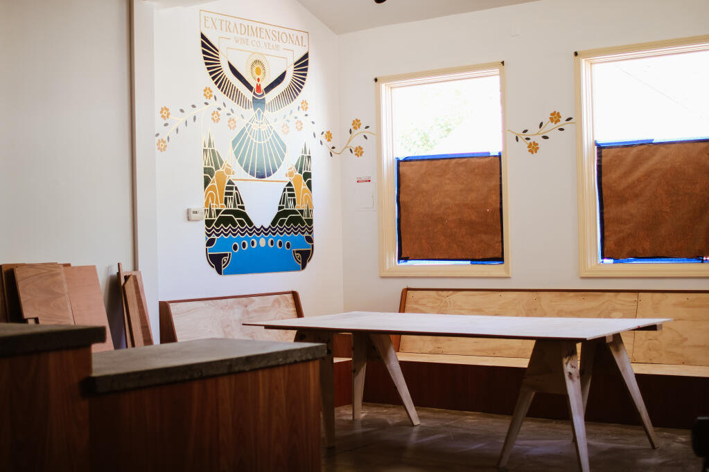 The Yeah! Tasting Room, which is under construction, will feature wines from Napa-based Extradimensional Wine Co. Yeah!, at 27 E. Napa St., suite E that the MacLaren Wines tasting room vacated in 2018. (Aimee Chavez/Aimee's Gallery)