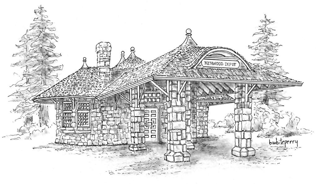Barbara White Perry’s illustration of the Kenwood Depot.