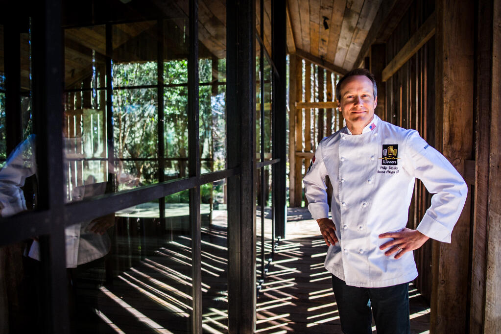 Phil Tessier is the executive chef at Press in St. Helena. His culinary style focuses on simplicity. “I do steer clear of trends. It drives me crazy. The exciting thing is the opportunity to grow as a chef and not put myself in a box,” he says. (John Troxell)