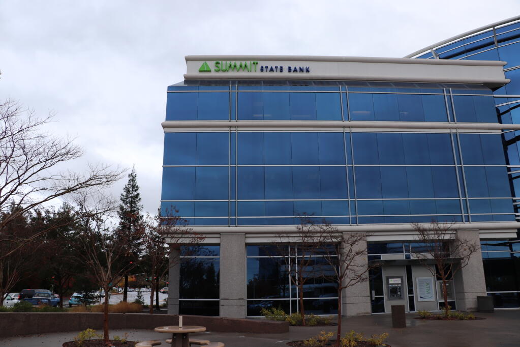 Summit State Bank, based in Santa Rosa, had assets totaling $850 million in mid-2020.