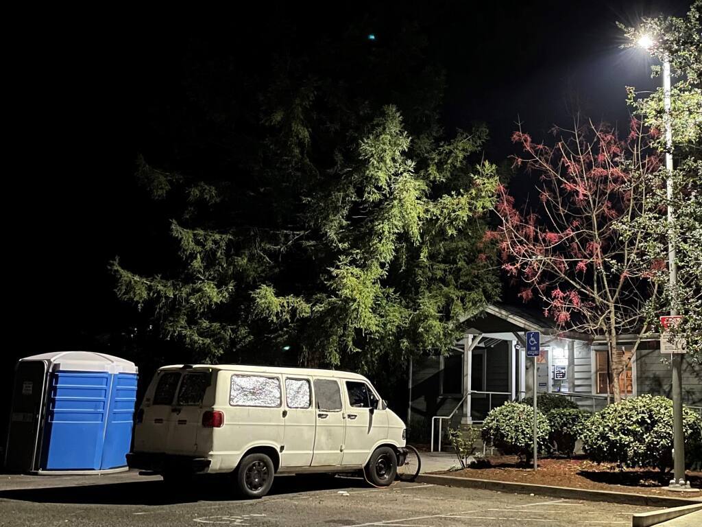Sonoma Overnight Support offers safe parking for homeless residents of Sonoma Valley next to the Field of Dreams. (Chase Hunter/Index-Tribune)