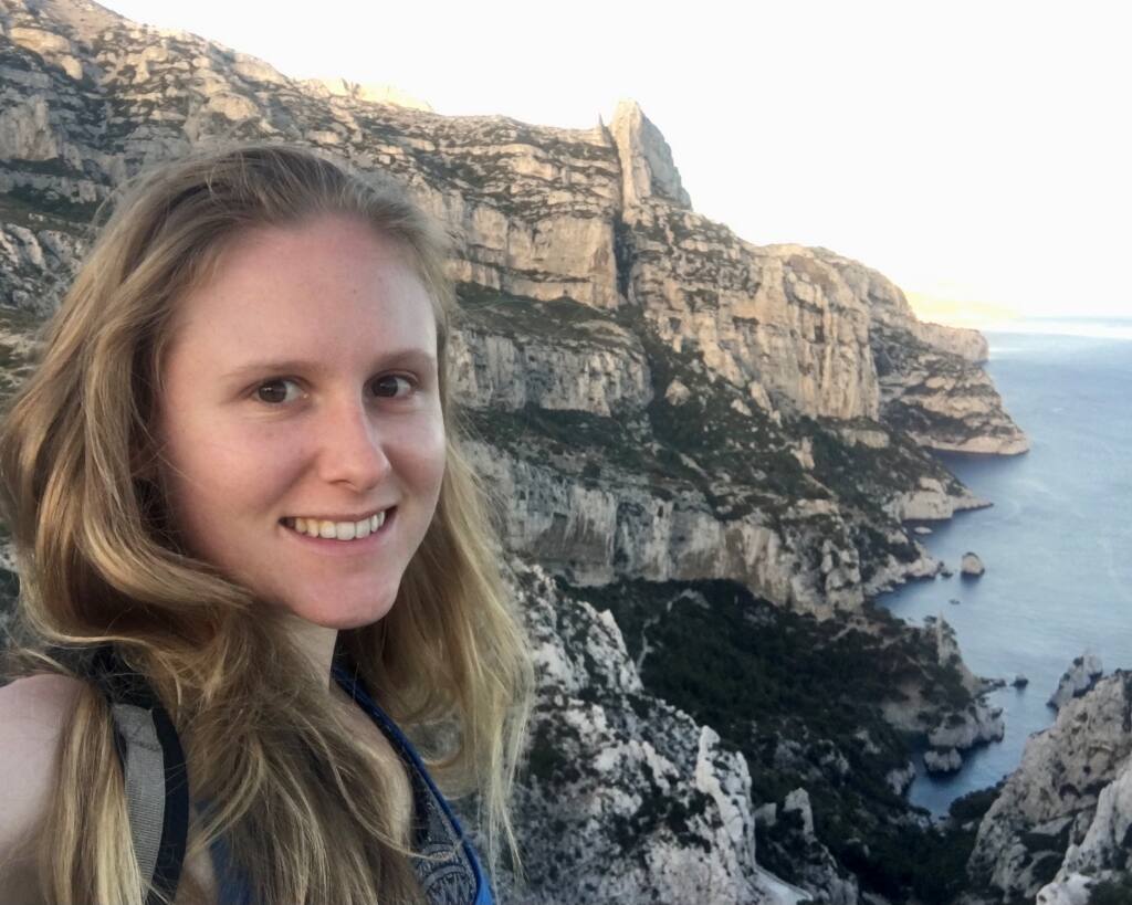 Composer Gabriella Smith at Parc national des Calanques near Marseille in the south of France in July 2019. (Gabriella Smith)