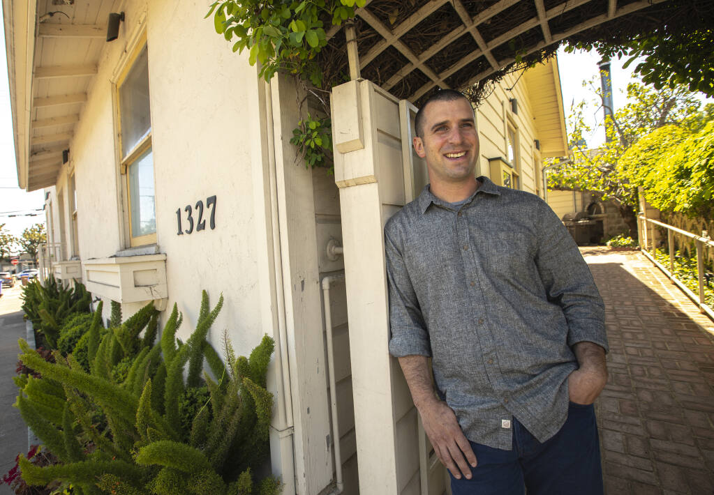 Chef Elliot Bell is prepping to open a new restaurant in the former Cindy’s Backstreet Kitchen on Railroad Avenue in St. Helena. (Chad Surmick / The Press Democrat) Tuesday April 5, 2022