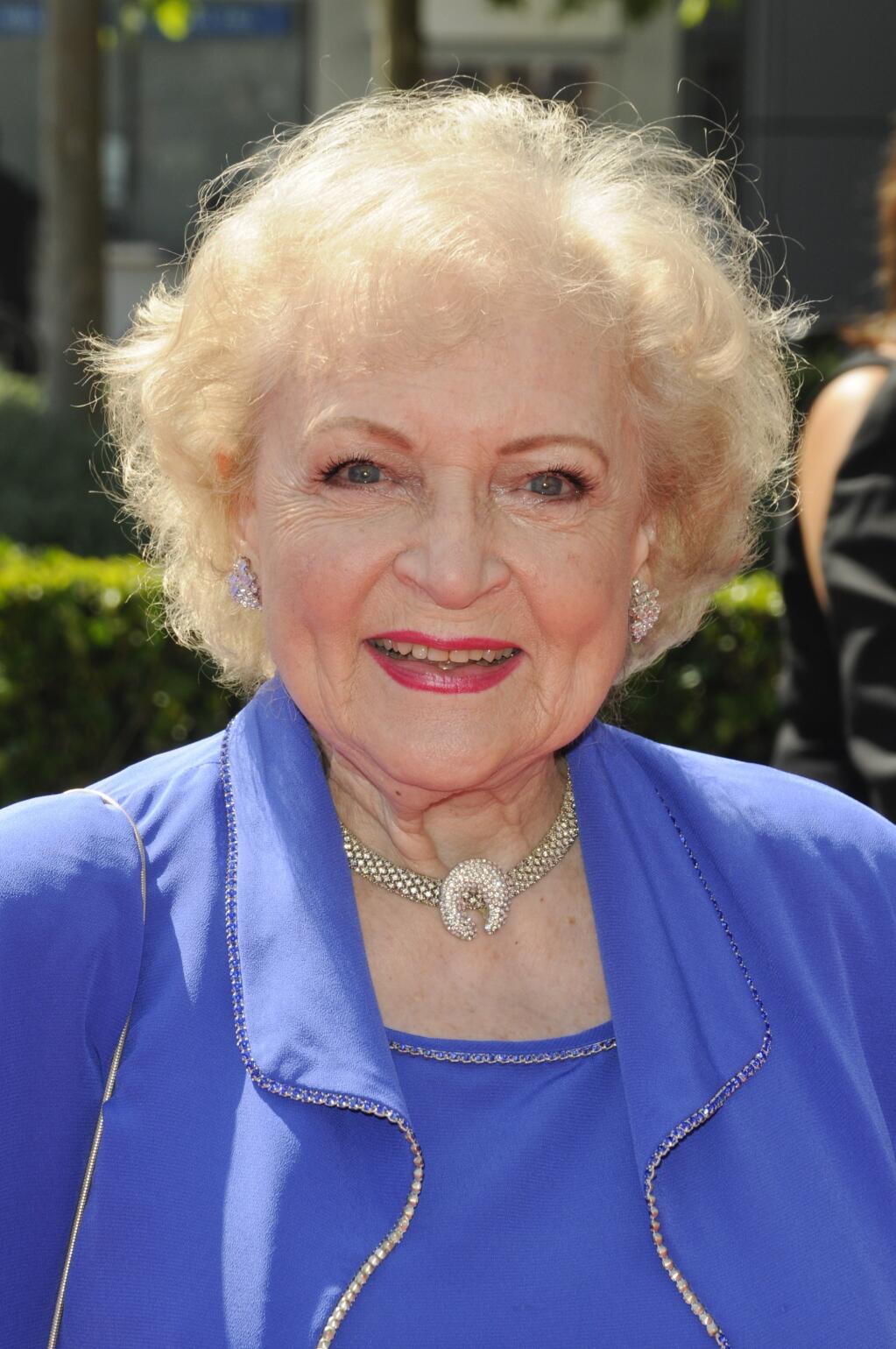 Betty White, shown here in 2009, celebrated her 99th birthday Jan. 17 with a hot dog and fries.