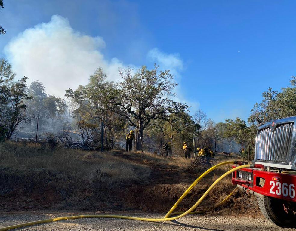 Firefighters at the Windy Fire in Yuba County, Tuesday, July 19, 2022. (Cal Fire Nevada-Yuba-Placer Unit / Twitter)