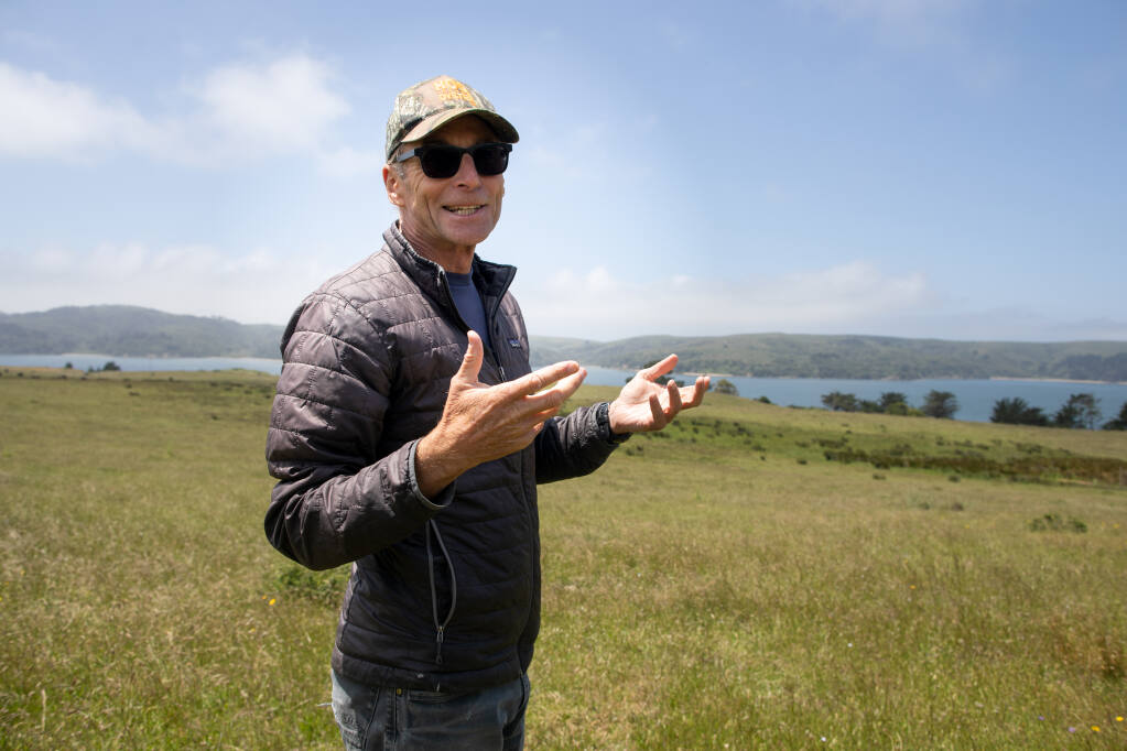 Hog Island Oyster Company CEO John Finger at Leali Ranch in Marshall. Photo: Paige Green