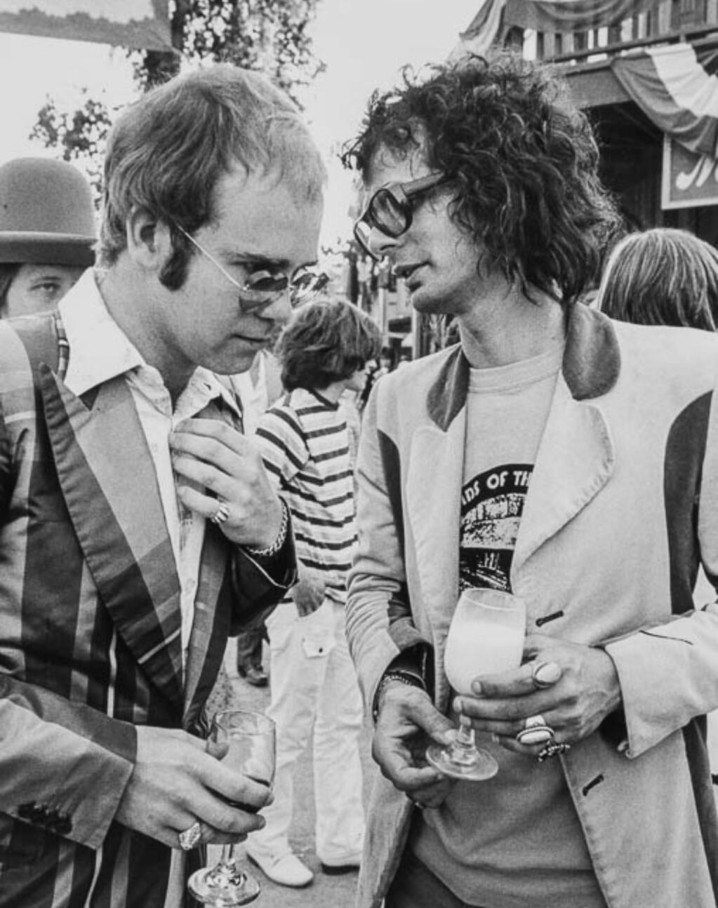 Al Kooper talking to Elton John in 1975. Kooper will talk to the radio wave of Sonoma Valley this weekend on KSVY (91.3 FM). (Submitted)