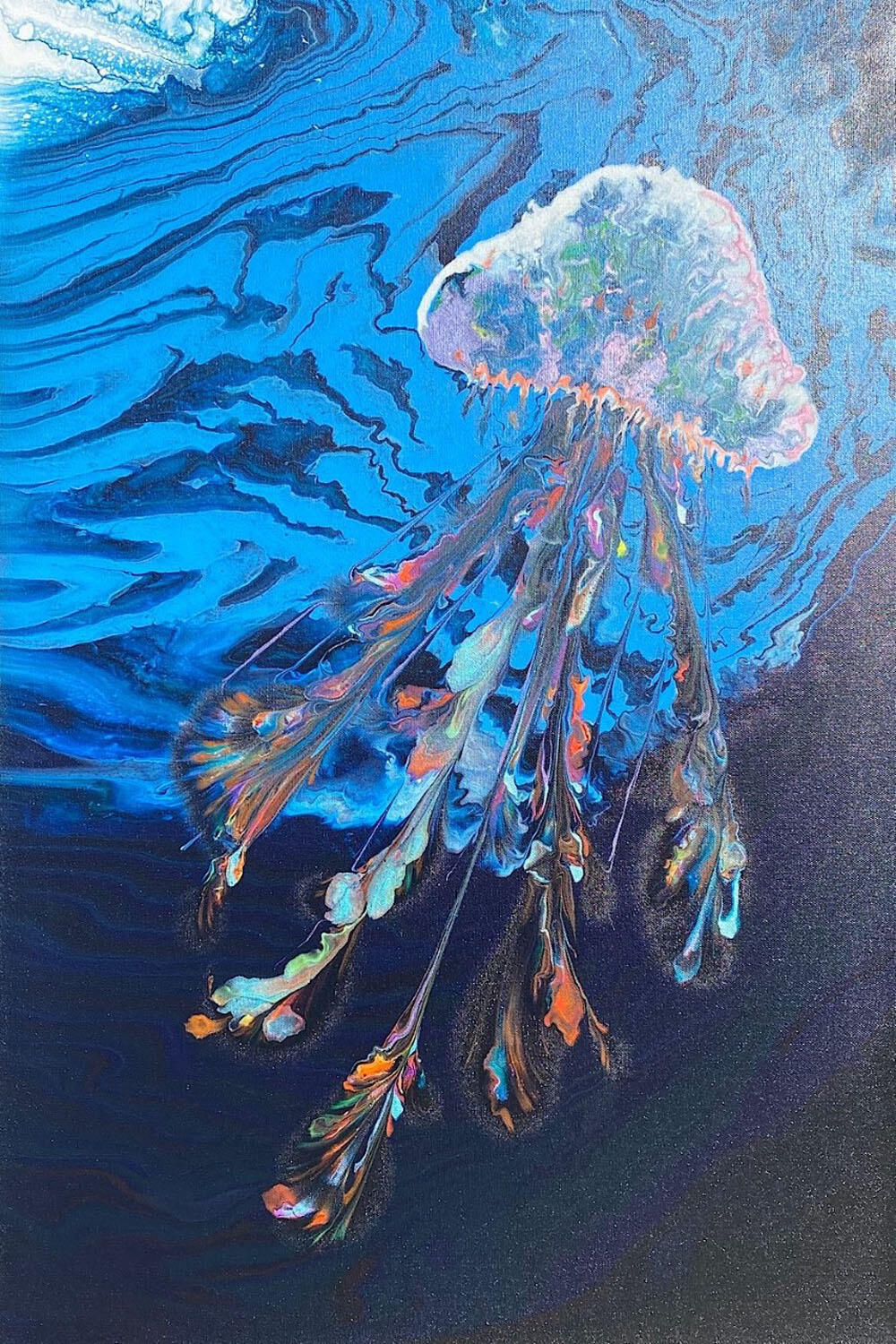 “Night Jellyfish” by Doyle Christensen will be one of the works displayed Sunday by Artstanding at the Gundlach Bundschu Winery in Sonoma. (Cathleen Francsico)