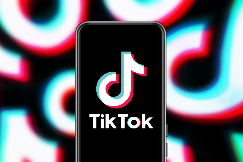 Smartphone with TikTok logo