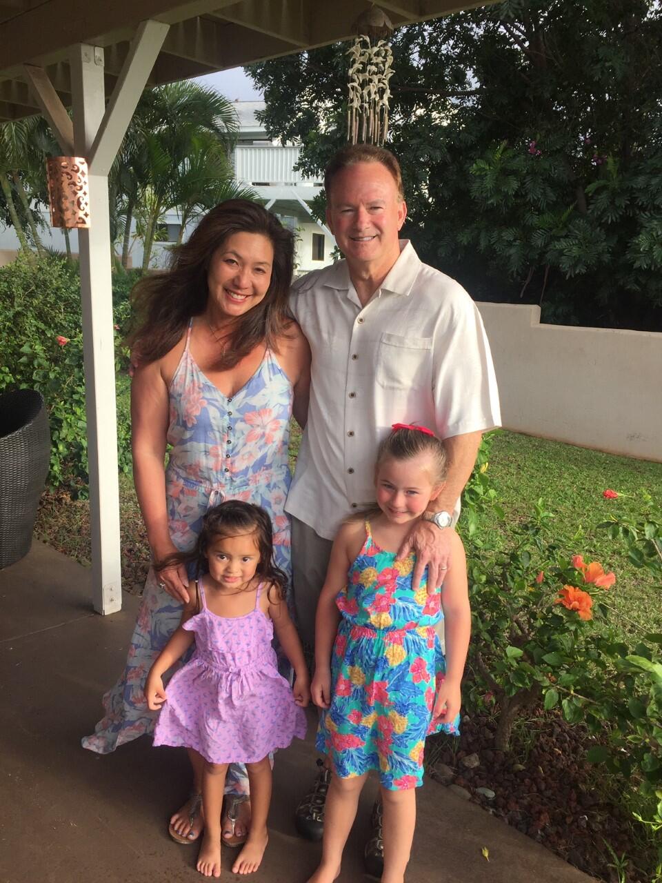 Poppy Bank new Senior Vice President Mike Cary wants to leave a better planet for his two girls, Makena and Raina, seen here with his wife, Lisa Nouchi, in a photo taken by their nanny, Samantha.