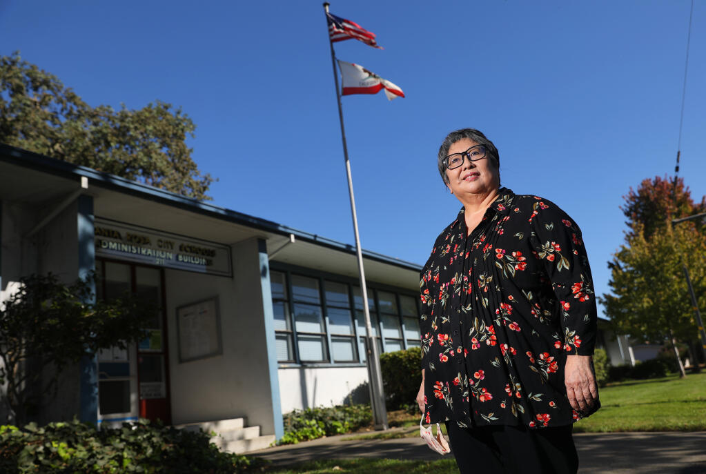 Dr. Diann Kitamura is the superintendent of Santa Rosa City Schools. Kitamura holds the responsibility of guiding 15,700 students, their teachers, and district staff through the coronavirus pandemic. (Christopher Chung / The Press Democrat)