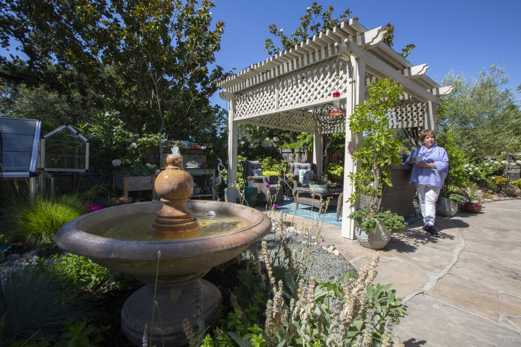 Designer Bonnie Walner has created an outdoor living space that can be used for many different activities.  (Photo by Robbi Pengelly / Index-Tribune)