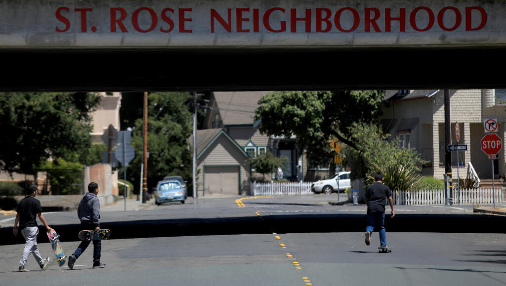 The St. Rose neighborhood is one of the first historic districts in Santa Rosa, Friday, July 24, 2020. (Kent Porter / The Press Democrat) 2020