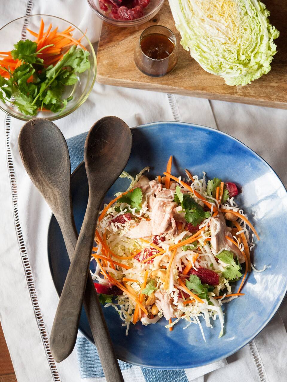 Asian-Inspired Chicken Salad with Sesame Ginger Dressing. (Michele Anna Jordan)