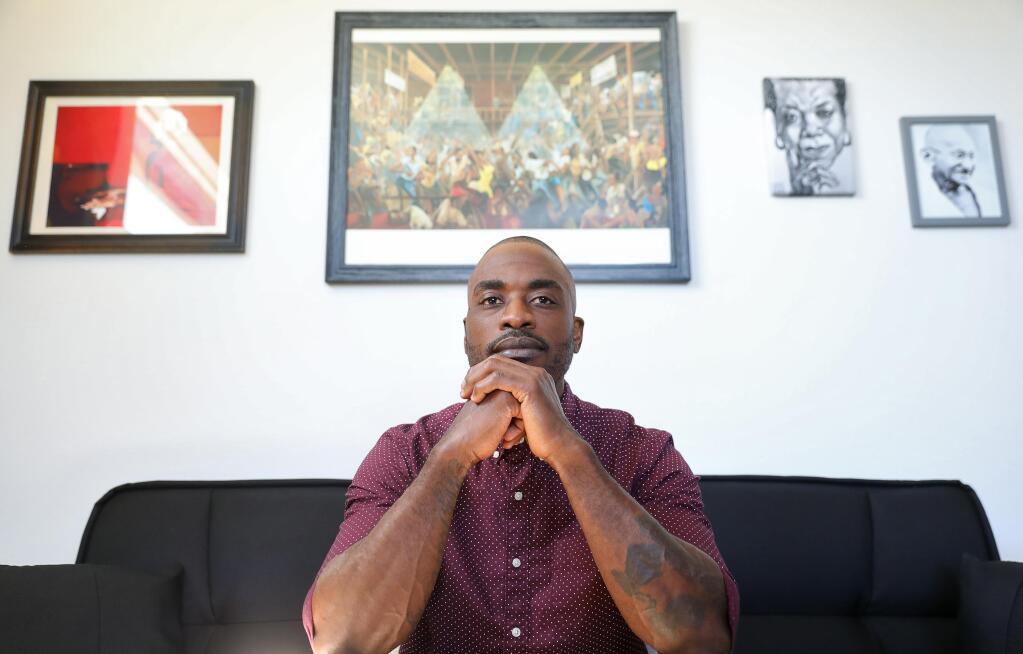 Maurice Travis, a licensed marriage and family therapist, shares his insights into generational trauma and the underpinnings of the Black experience that are not always obvious when discussing race.(Christopher Chung / The Press Democrat)
