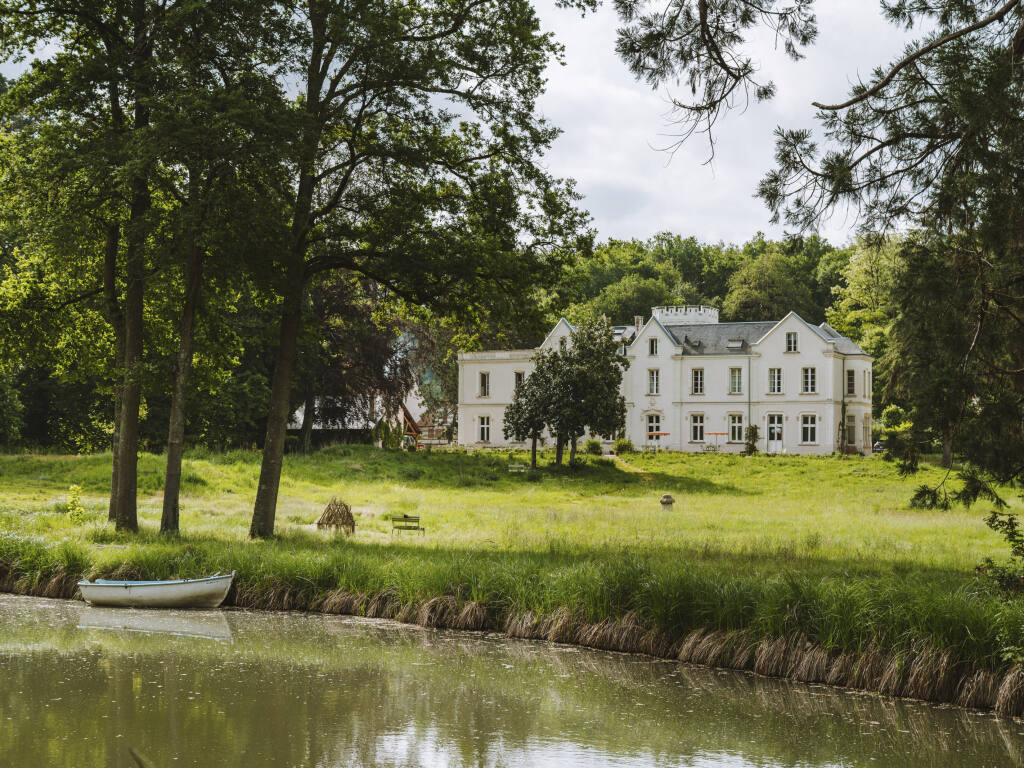 The Château de la Haute Borde guesthouse, which doubles as an artist residency, in the Loire Valley, France, May 12, 2022. “French château’s, especially in the Loire Valley became headquarters for winemaking and storage.” (Joann Pai / The New York Times)