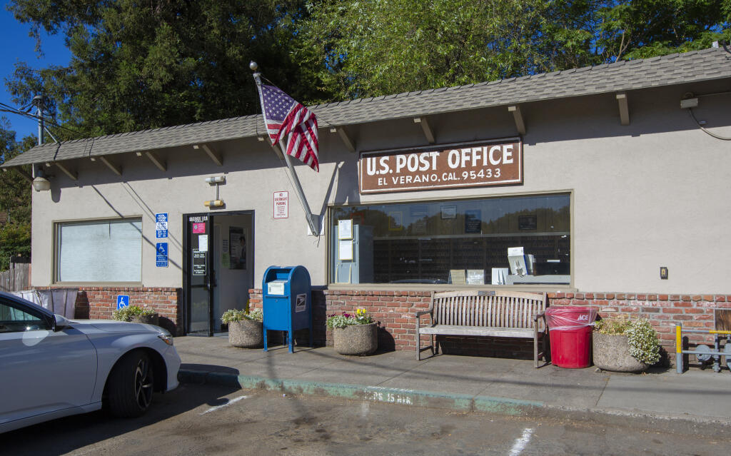 The El Verano Post Office in El Verano was burglarized June 15. Officials suspect water district mail may have been stolen. (Photo by Robbi Pengelly/Index-Tribune)