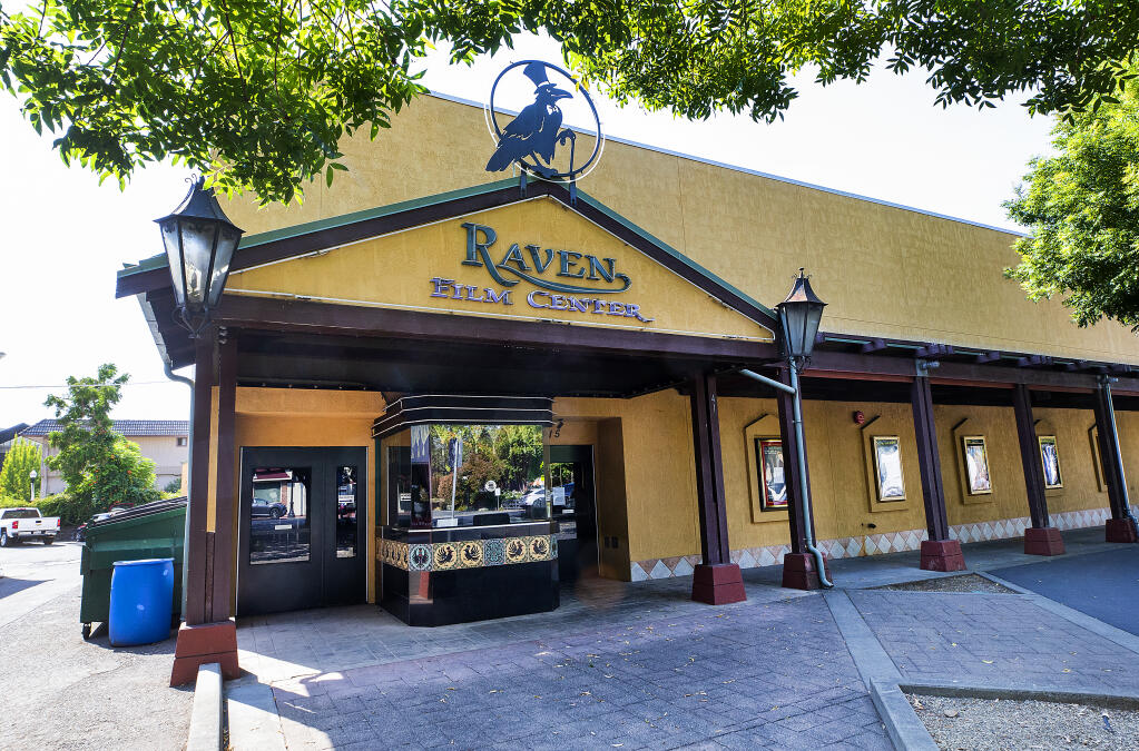 The Raven Film Center in Healdsburg has permanently closed its doors due to economic impacts from the pandemic, on Thursday, Sept. 3, 2020.  (John Burgess / The Press Democrat)