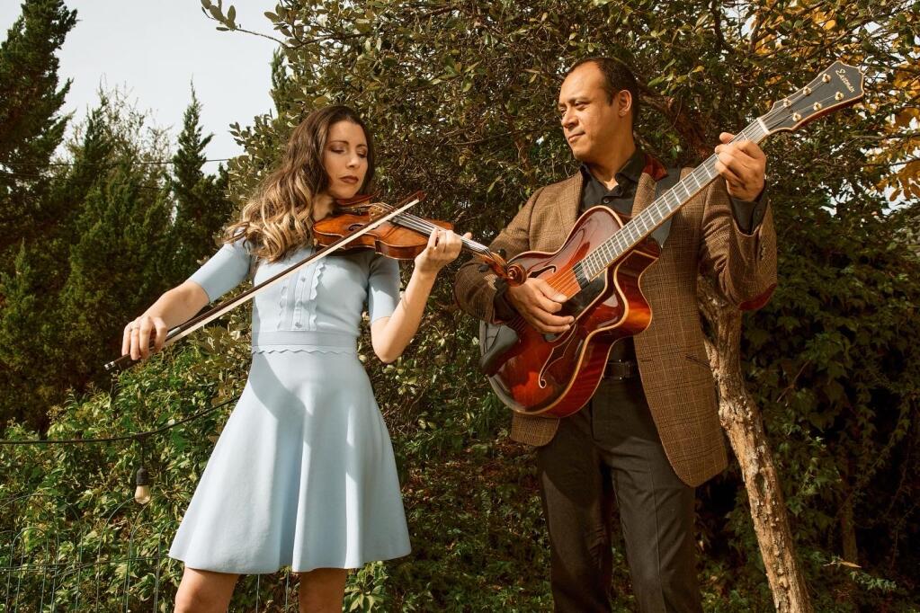 Wife and husband duo Leah Zeger and Ira Gonzalez of Leah and I will perform Nov. 3, 2023 for the Novack Concert for Kids series at 10 a.m. at the Napa Valley College Performing Arts Center and 1:30 p.m. at the St. Helena Performing Arts Center. (Courtesy of Festival Napa Valley)