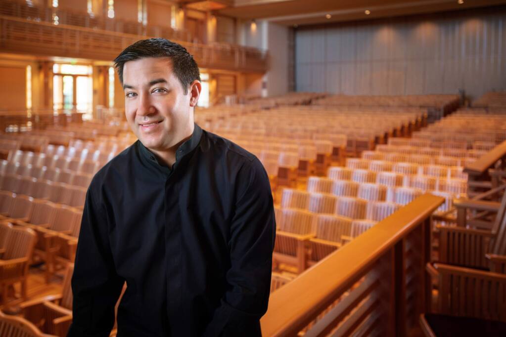 Conductor Francesco Lecce-Chong of the Santa Rosa Symphony.