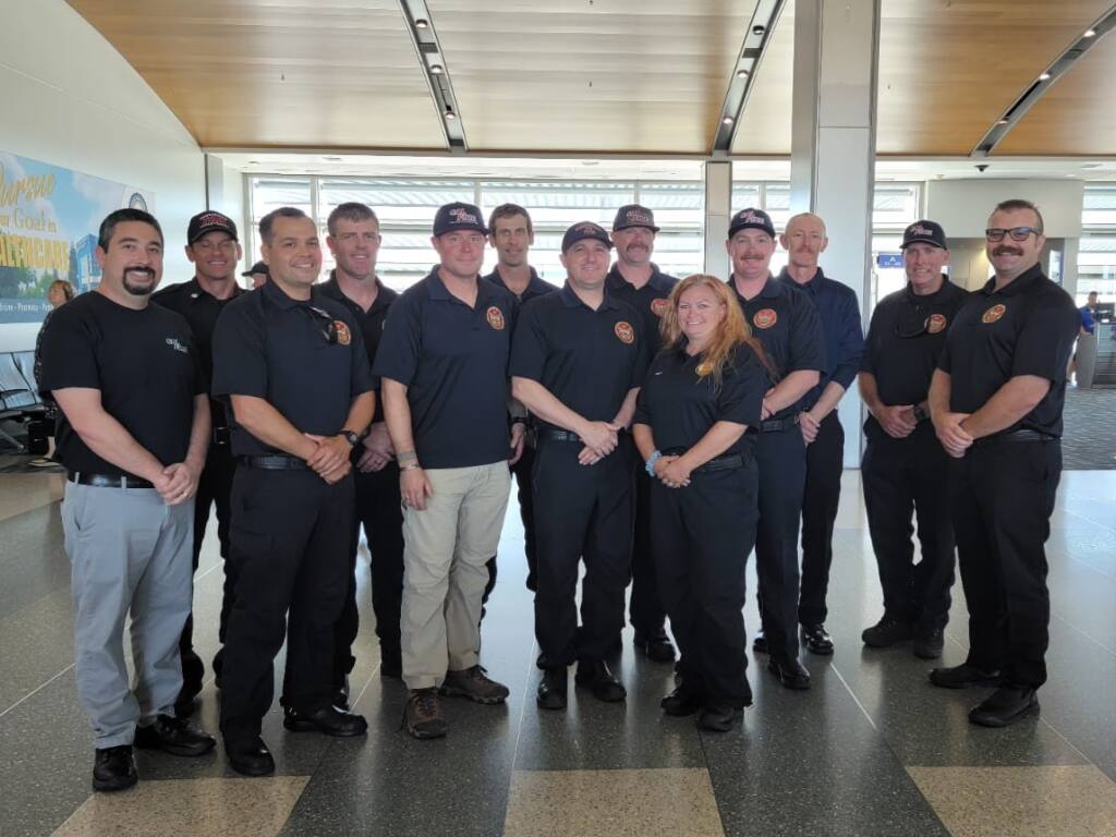 The Petaluma Fire Department sent personnel to help in relief efforts in Maui, as well as in fire- and storm-related disasters in other parts of California. (PHOTO COURTESY OF THE PETALUMA FIRE DEPARTMENT)