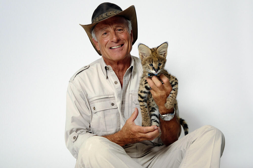 FILE - Wildlife advocate Jack Hanna poses for a portrait with a serval cub in New York on Oct. 12, 2015. The family of celebrity zookeeper and TV show host Jack Hanna said he's been diagnosed with dementia and will retire from public life. (Photo by Dan Hallman/Invision/AP, file)