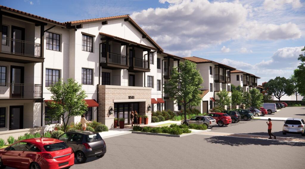 Milestone Housing’s rendering of the proposed 92-unit affordable senior housing project, Siesta Sonoma.
