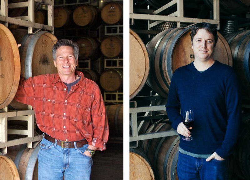 Charlie Tsegeletos, left, winemaker at family-owned Cline Family Cellars in Sonoma, and Tom Gendall, director of winemaking and viticulture. (courtesy of Cline Family Cellars)