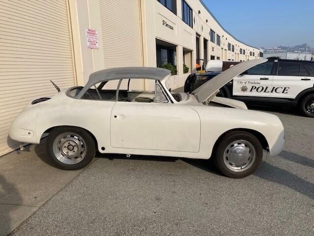 This photo shows one of several cars recovered during a Petaluma police investigation into stolen Porsches. A suspect was arrested Nov. 27, 2021. (COURTESY OF THE PETALUMA POLICE DEPARTMENT)
