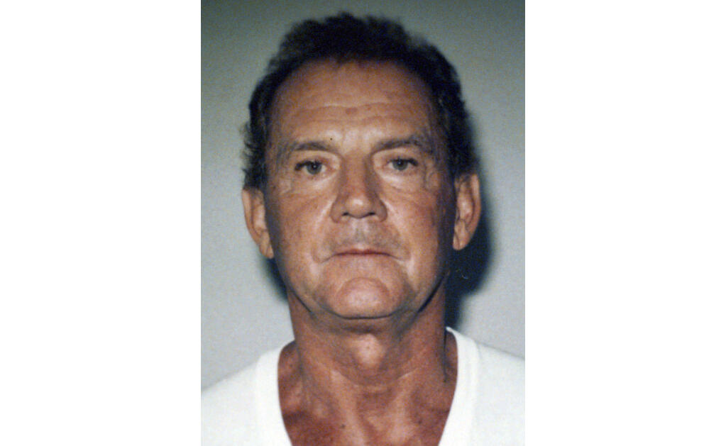 FILE - This 1995 file photo taken in West Palm Beach, Fla., and released by the FBI shows Francis P. "Cadillac Frank" Salemme. Salemme, the once powerful New England Mafia boss who was serving a life sentence behind bars for the 1993 killing of a Boston nightclub owner, has died at the age of 89, according to the Bureau of Prisons. Salemme died on Tuesday, Dec. 13, 2022, according to Bureau of Prisons' online records. (Federal Bureau of Investigation via AP, File)