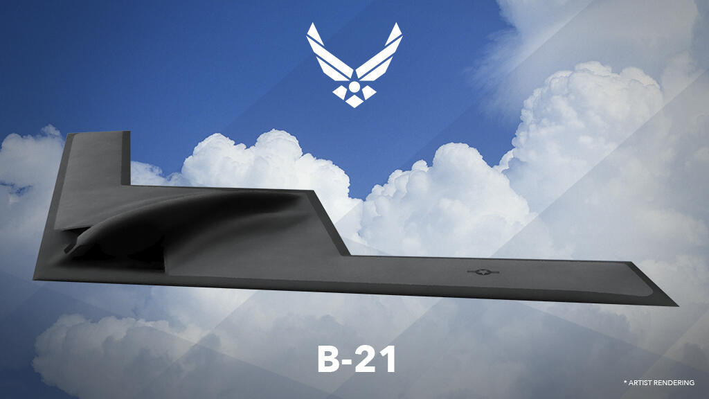 FILE - This undated artist rending provided by the U.S. Air Force shows a U.S. Air Force graphic of the Long Range Strike Bomber, designated the B-21. (U.S. Air Force via AP)