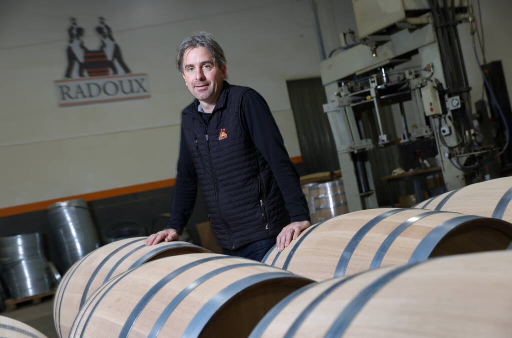 Craig Holme is the National Sales Manager of Tonnellerie Radoux USA, Inc., which supplies oak barrels and tanks to winemakers, brewers, and distillers. Photo taken in Santa Rosa on Friday, Jan. 13, 2023. (Christopher Chung/The Press Democrat)