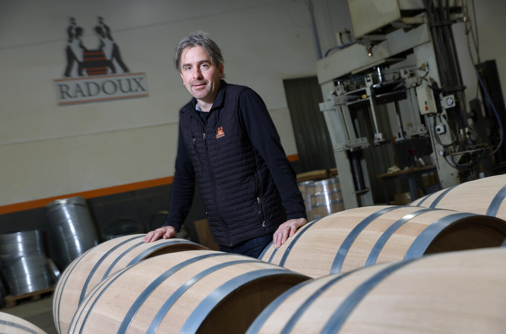 Craig Holme is the National Sales Manager of Tonnellerie Radoux USA, Inc., which supplies oak barrels and tanks to winemakers, brewers, and distillers. Photo taken in Santa Rosa on Friday, Jan. 13, 2023. (Christopher Chung/The Press Democrat)