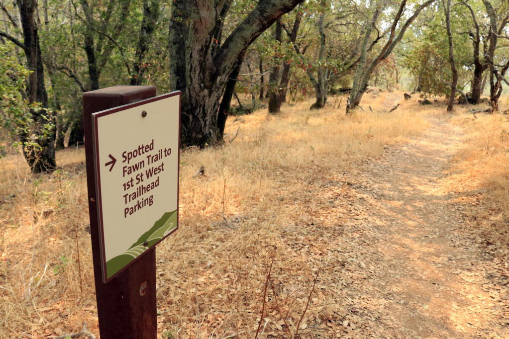 The 60-acre unincorporated Montini Preserve, shown here Aug. 19, 2021, is currently maintained by the city of Sonoma and is among LAFCo’s parcels recommended for annexation. (Sonoma Index-Tribune)
