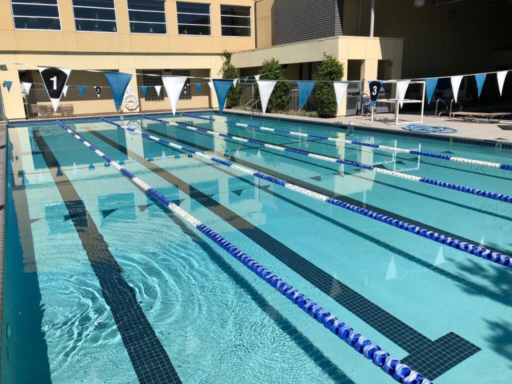 The reopening of the Healthquest Fitness pool in Napa on Friday, June 19, 2020, closed since the coronavirus shelter orders in mid-March, will be followed by the full gym returning for access on Monday, June 22. (Tony Giovannoni photo)