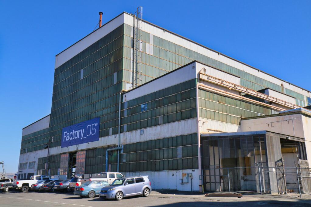 Factory_OS plans to spruce up the exterior of its new second factory on Mare Island in Vallejo, seen here at 1275 Nimitz Ave. on Tuesday, Oct. 20, 2020. (Jeff Quackenbush / North Bay Business Journal)