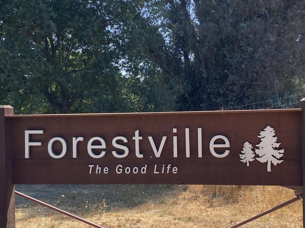 Welcome to Forestville (Lark Coryell photo)