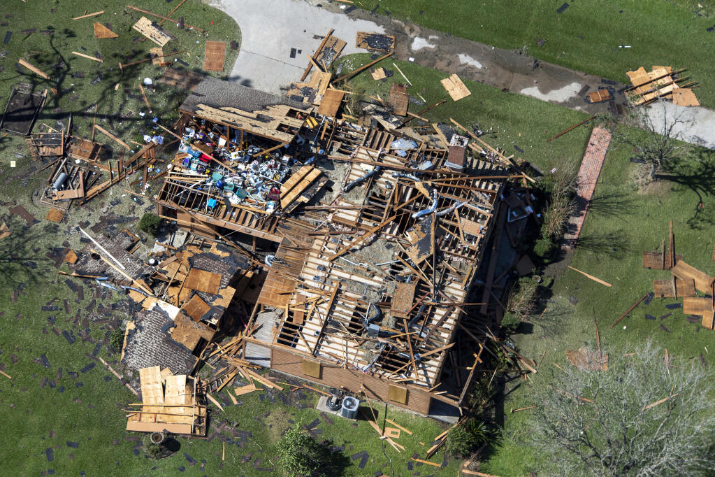 Hurricane Laura damage Thursday August 27, 2020, in Lake Charles, La. (Bill Feig/AP Photo/POOL)