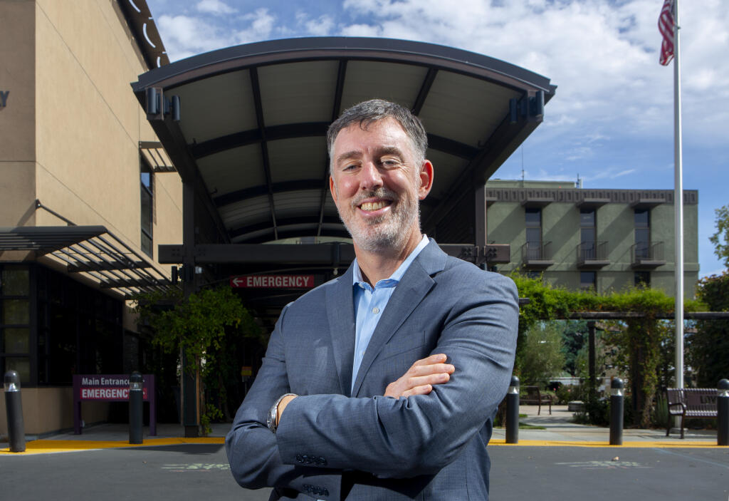 John Hennelly, CEO of Sonoma Valley Hospital, on Oct. 6, 2021. (Robbi Pengelly / Index-Tribune)