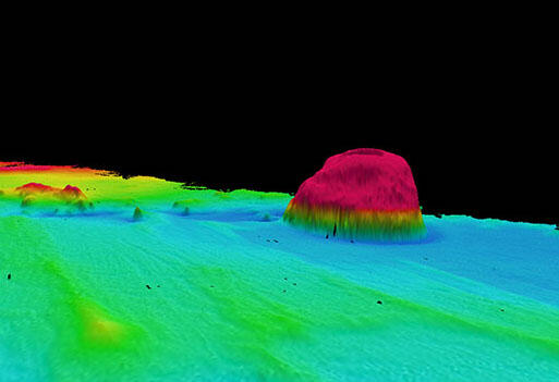 The seamount was found about 180 nautical miles west of Cape Mendocino in Humboldt County. (Saildrone / NOAA)