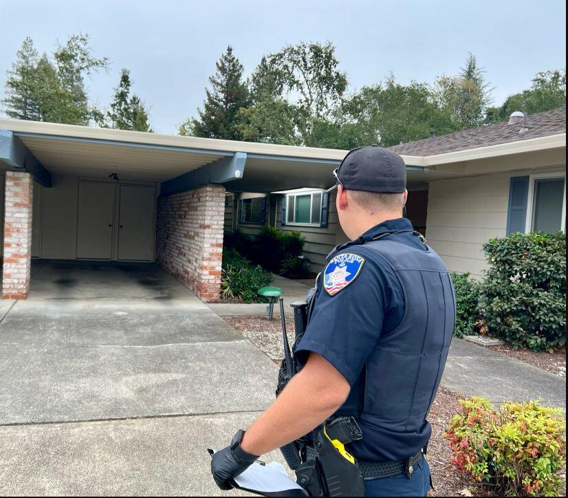 Santa Rosa police at the scene of a possible murder-suicide on Wednesday, Oct. 12, 2022. (Santa Rosa Police Department)