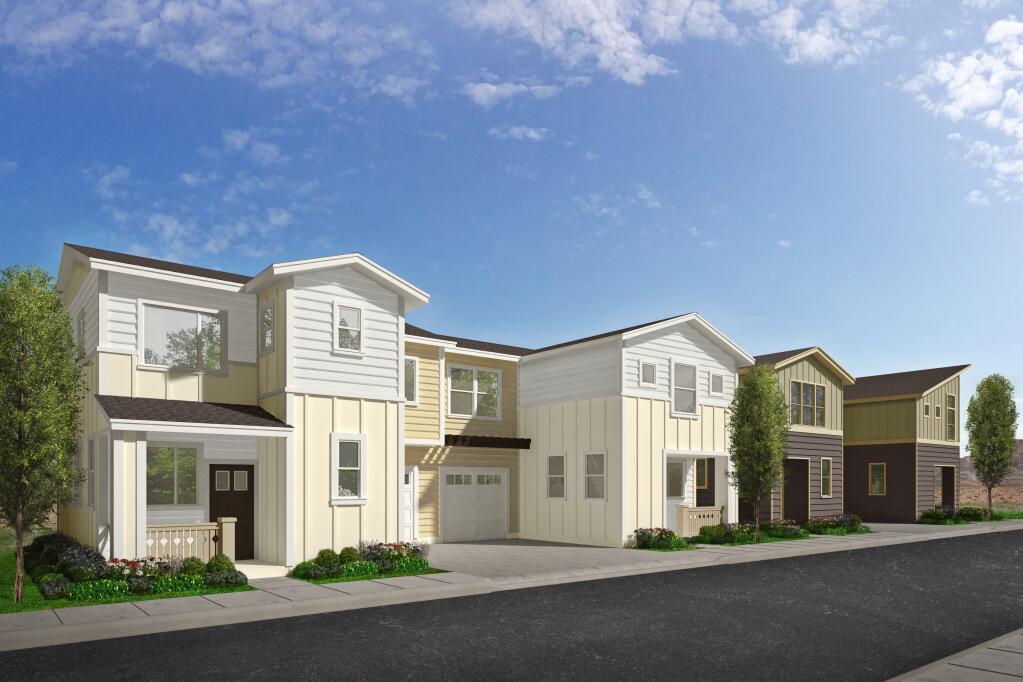 Napa’s Redwood Grove, seen in this 2017 architectural rendering, is a community of 34 affordable single-family duet attached homes being developed by Burbank Housing Development Corporation as an opportunity for low to moderate-income first-time home buyers to realize home ownership. (Courtesy Photo) 2020
