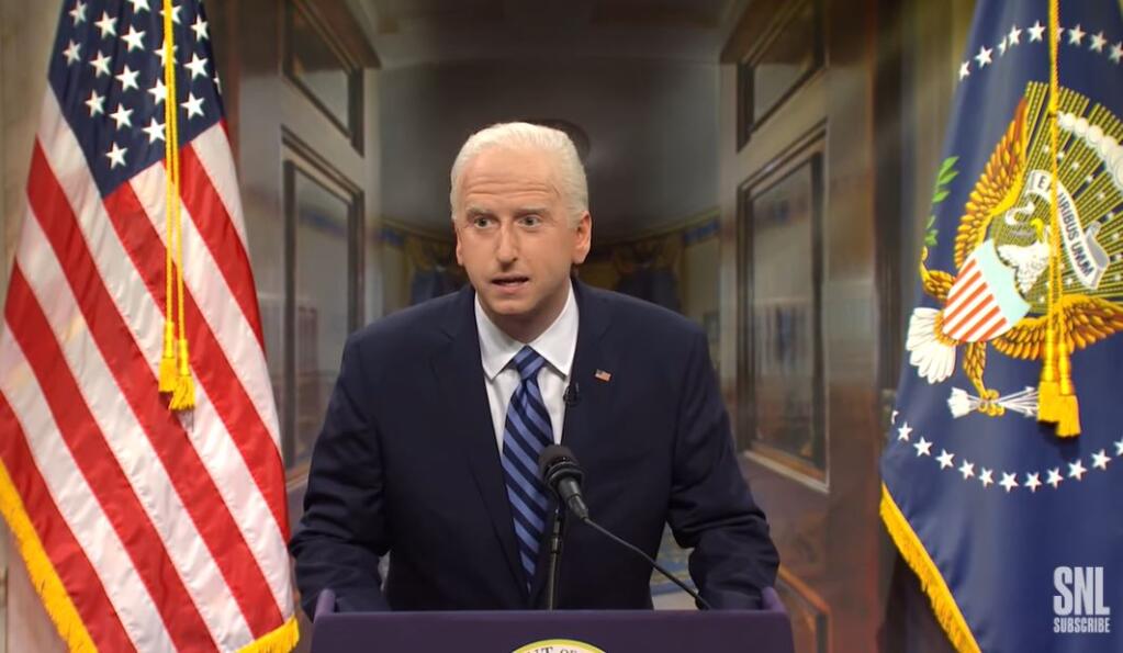 James Austin Johnson as President Biden on “SNL,” Saturday, Oct. 2, 2021. (“Saturday Night Live” / YouTube)