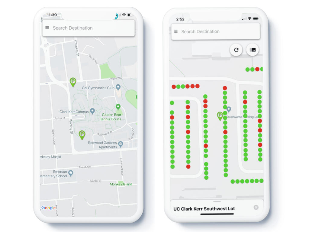 Vacaville has adopted a system that provides smartphone users with a real-time map of which parking spaces are available. The app is made by Woodland-based JAPA Inc., started by 2018 UC Davis graduates. (courtesy of JAPA)