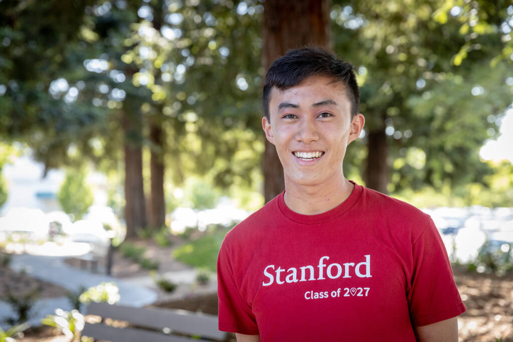 2023 Vintage High School graduate, Victor Chen, is attending Stanford University with the help of the Dave Smith Scholarship Fund of Napa Valley Community Foundation. (Photo by Caitlin Childs / Napa Valley Community Foundation)