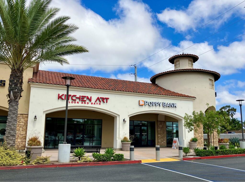 As part of Santa Rosa-based Poppy Bank’s expansion, a branch in Laguna Hills at 24231 Avenida De La Carlota opened this past year. (Courtesy: Poppy Bank)